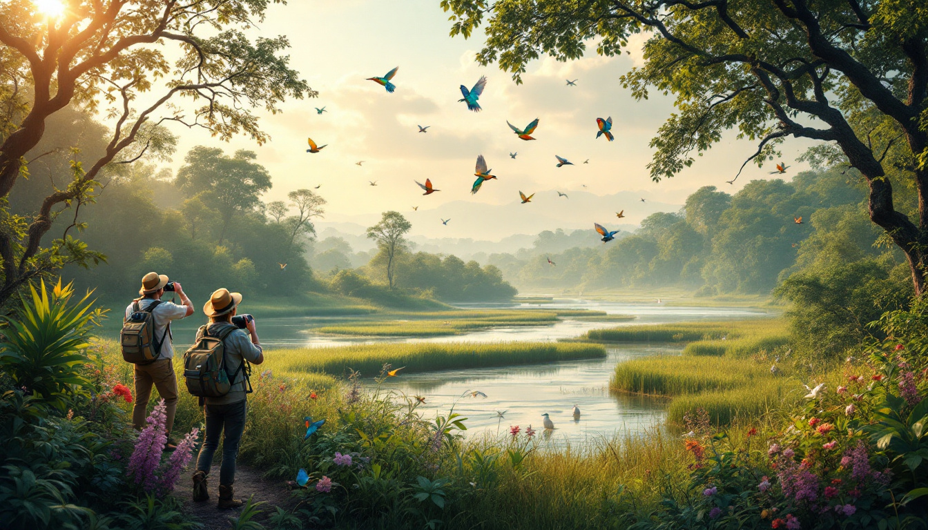 Circuit safari ornithologique : Itinéraires spécialisés pour les passionnés d’observation des oiseaux.