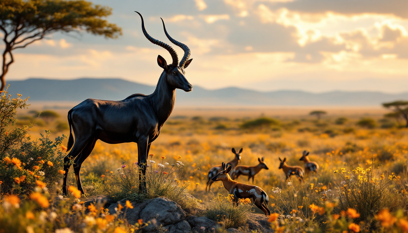 Les espèces rares et endémiques : Focus sur les animaux uniques comme l’antilope noire et le lycaon.