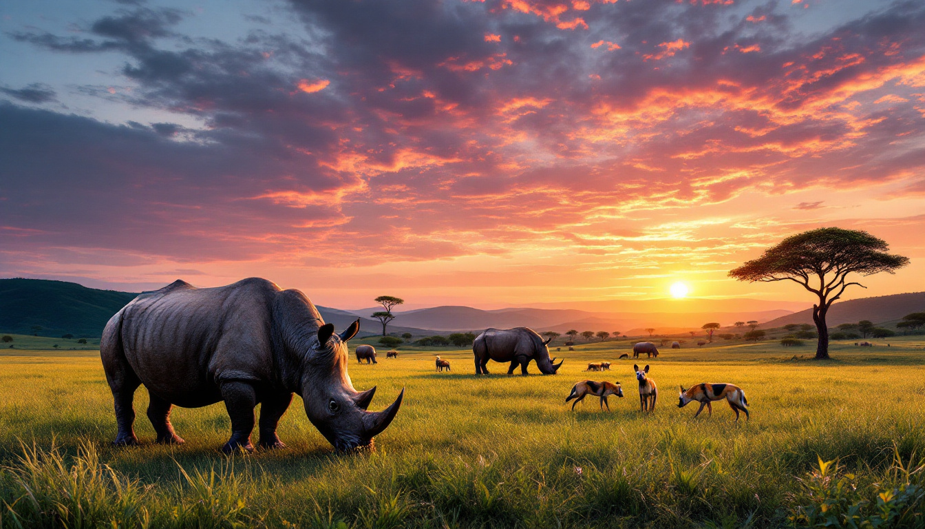 Parc national de Mkomazi : Habitat clé pour la conservation des rhinocéros noirs et des chiens sauvages d’Afrique.