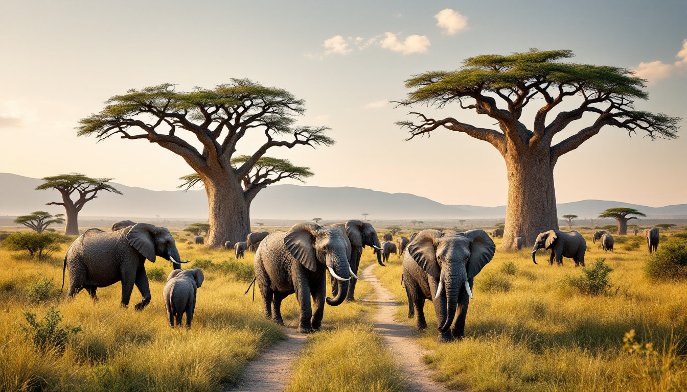 Parc national de Tarangire : Explorez les éléphants et les baobabs uniques de Tarangire.