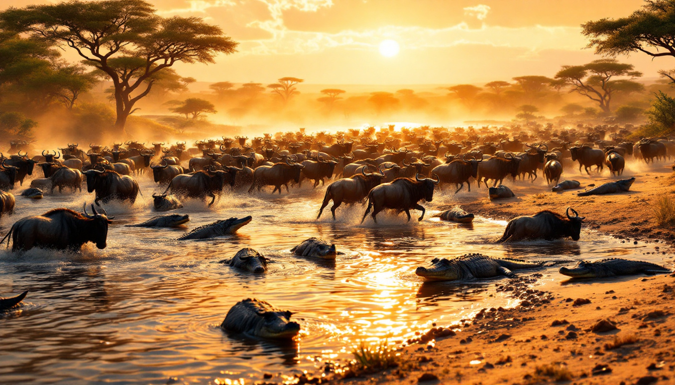 explorez le parc national du serengeti, un véritable trésor de tanzanie, renommé pour ses paysages à couper le souffle et sa faune diversifiée. vivez une aventure inoubliable au cœur de la nature sauvage et observez les impressionnantes migrations des animaux dans cet écosystème unique.